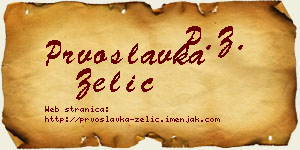 Prvoslavka Zelić vizit kartica